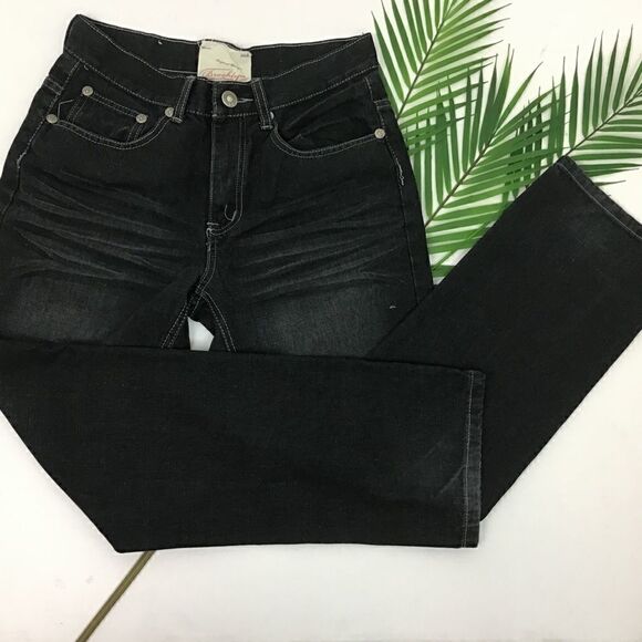 Brooklyn Express Black Straight Jeans Size 30 - Picture 1 of 5
